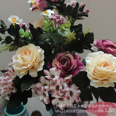 【天津欣雅花藝仿真花玫瑰實(shí)拍新品廠家批發(fā)一件代發(fā)貨歐式玫瑰花】天津市紅橋區(qū)永林欣雅花卉銷售中心 - 產(chǎn)品庫